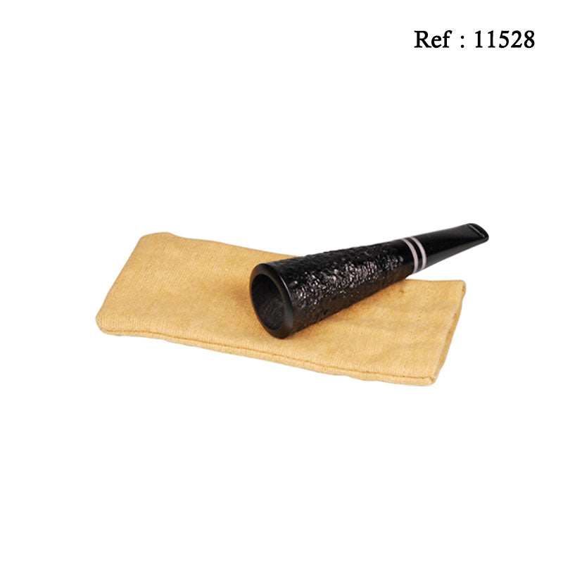 Fume cigare Bruyère Tromba rustique noir, 22mm