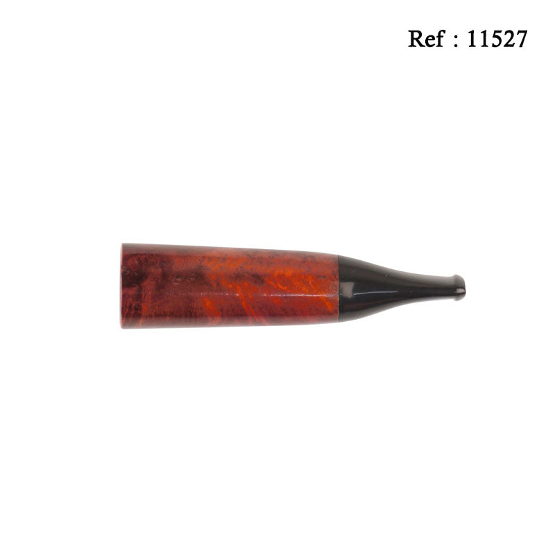 Fume cigarillo Bruyère orange/noir embout acrylique 11 mm
