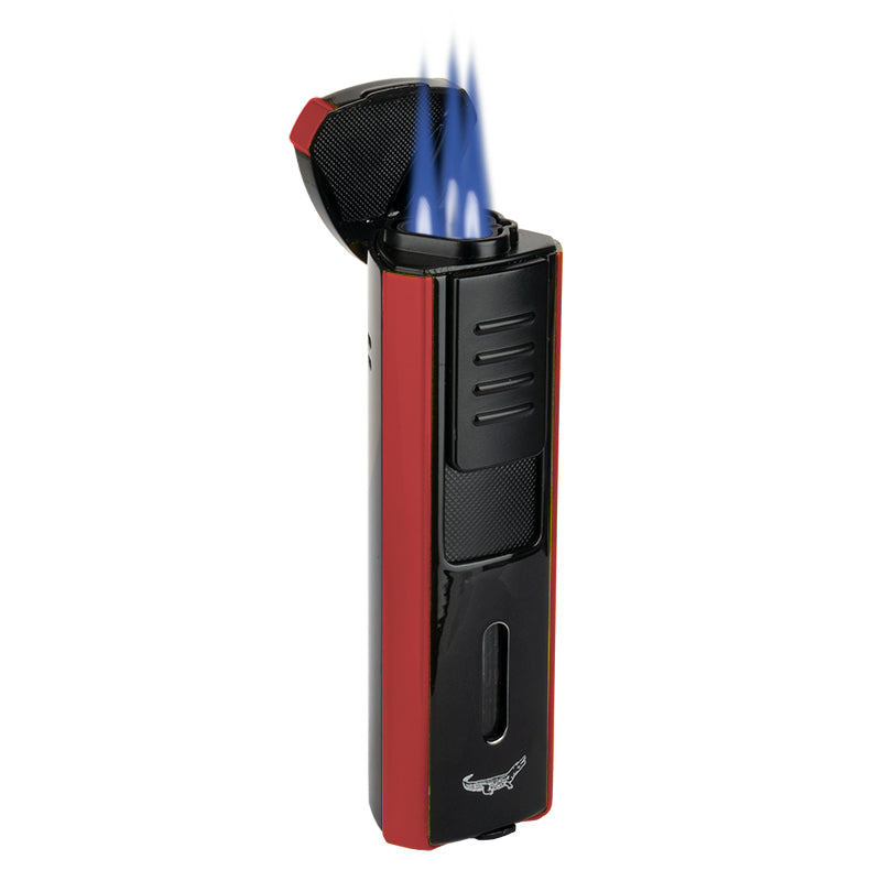 Briquet Formula Triple Torche Crocodile NORMA Rouge 16659A