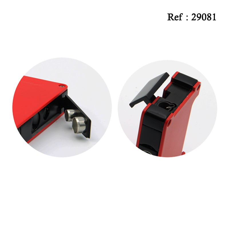 Briquet Cigares jet flamme Adorini Rouge - Acier inoxydable - Jagsmoke®