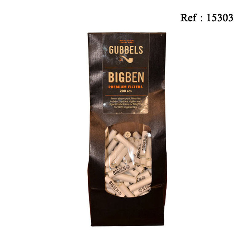 Filtre Pipe BIG BEN Premium 9 mm, sachet de 200 - Jagsmoke