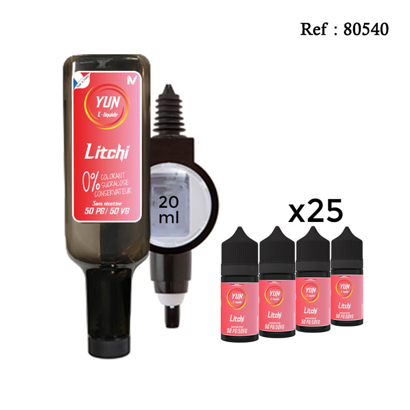 Pack E-liquide YUN Litchi 500mL+ Boosters offerts - Jagsmoke