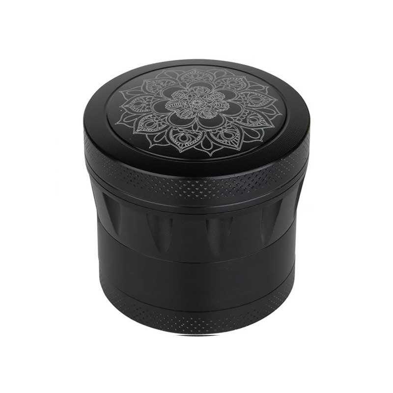 Grinder métal Noir Mandala 4.3cm - Jagsmoke®