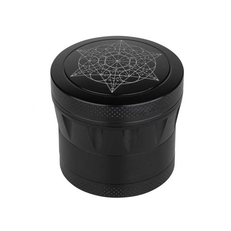 Grinder métal Noir Mandala 4.3cm - Jagsmoke®